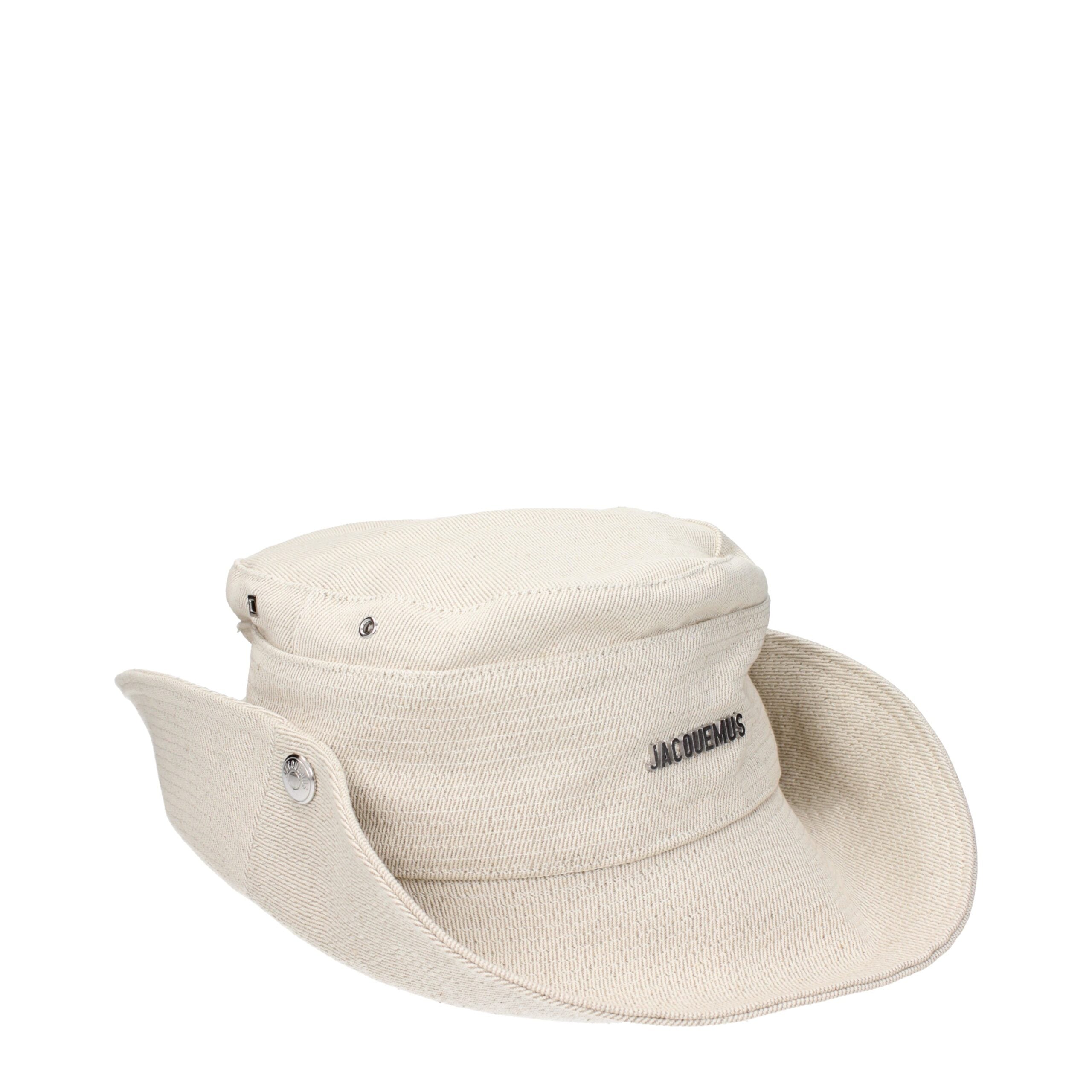 Jacquemus Beige Linen Bucket Hats